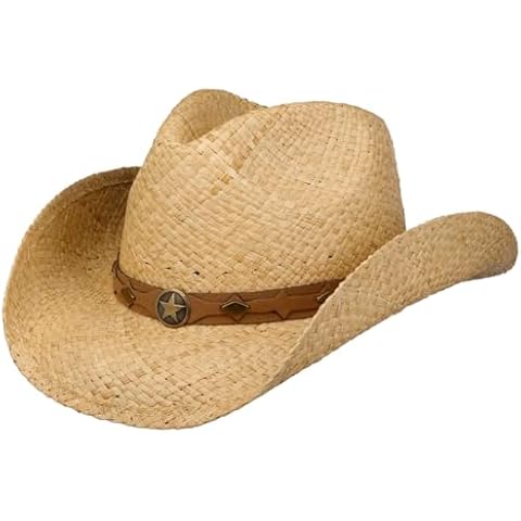 Country Western Raffia Shapeable Hat Cover