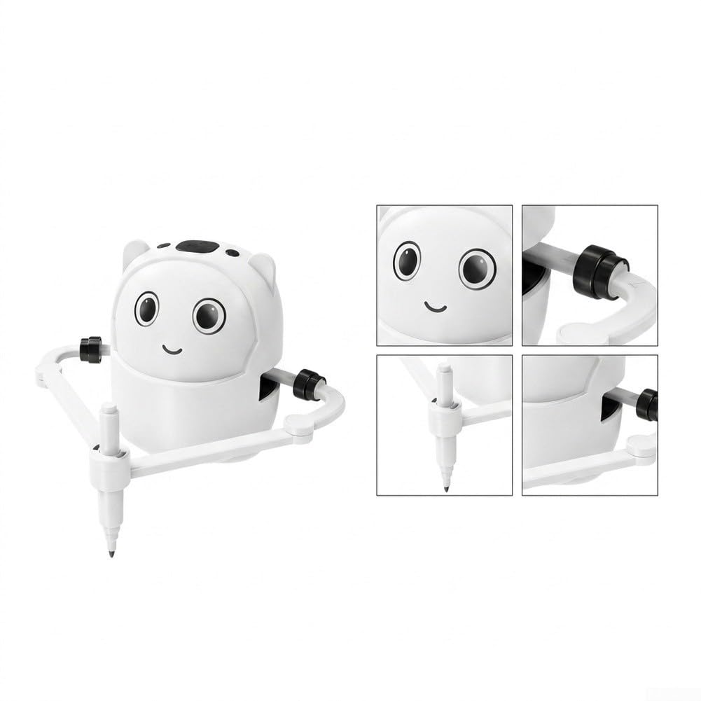 Robot Dessinateur Automatique avec 100 Cartes pour Enfants(White)