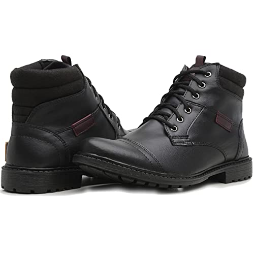 COTURNO MASCULINO PRETO BOTA CANO CURTO MODERNO ELEGANTE E CONFORTÁVEL (39, PRETO)
