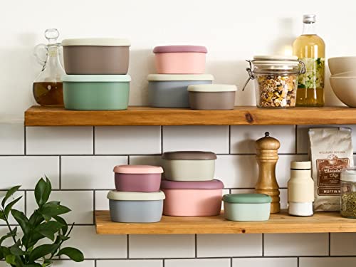 Bnu Silicone Containers Set Of 3 – Premium Meal Prep Container For Kitchen, Camping, Office – Heat Resistant Non-Bpa Leakproof Food Containers – Modern Colors And Durable Design (Ivory Brown) #TOP7