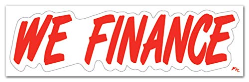 Donkey Auto Products A-Peel Slogan Cut-Out Window Stickers - Red (9 Slogans) (12 per Pack) (We Finance)