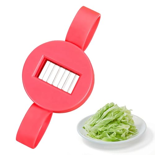 Professional Runner Bean Slicer and Shredder - Sharp Green Kitchen Tool for Vegetables (Red)