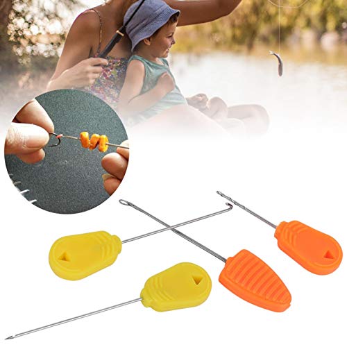 Agulha de pesca com 4 peças, aço inoxidável com agulha de isca, equipamento de pesca para iscas