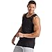 Hanes Men's Essentials Top Pack, Midweight Cotton Tanks, Sleeveless Shirts, 3-Pack, Black