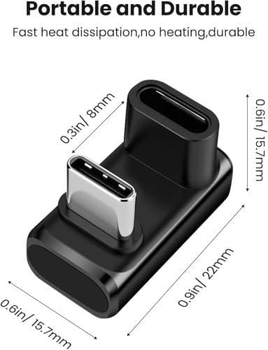 Image of USB C Adapter 80Gbps,U Shape USB-C Male to Type-C Female Connector with PD 240W /80 Gbps, USBC Extender for Steam Deck, Switch, Laptop, Tablet, Phone