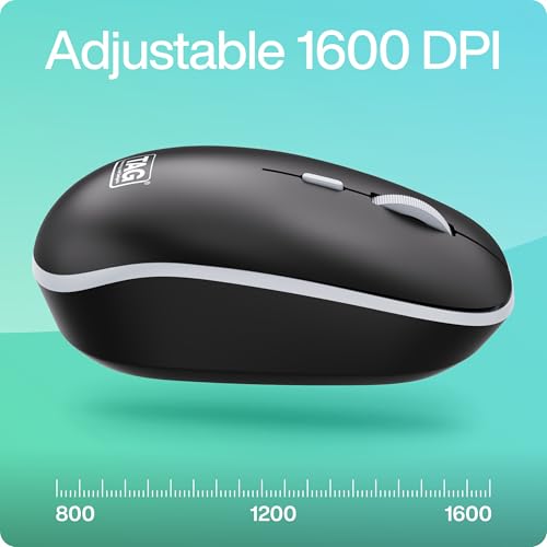 Image of TAG WM500 Black /Grey Wireless Mouse, 2.4GHz USB Receiver, Dedicated DPI Button (800 /1200 /1600), 4 Buttons, Ambidextrous & Light, Power-Saving, 10m Range, 1x AA Battery, Supports Windows /Mac /Linux /iOS
