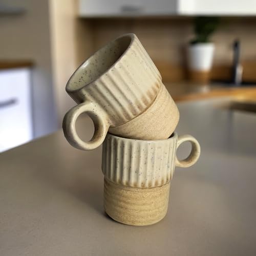 Image of ArtyCera Ceramic Butterscotch Coffee Mug, 330 ml, Handmade (2)