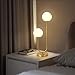 Kardleen Mid Century Modern U-Shape Table Lamp, 2-Globe Bedside Lamp with LED G9 Light Source - Ideal for Bedroom & Office