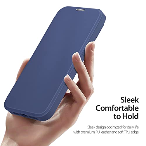 Coque iPhone 13 Pro Max en cuir synthétique premium et dos transparent rigide