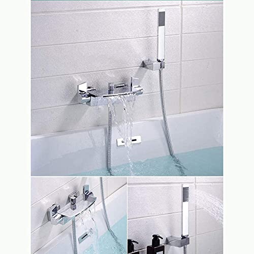 Mitigeur de baignoire avec accessoire de douche robinets de bain cascade noir