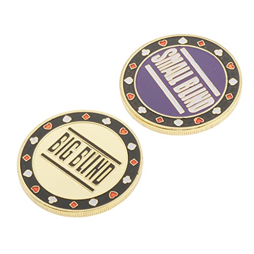 chiwanji 2 Teilige Poker Dealer Button Chips Blind Big/Small Casino Roulette Spiel ACCS