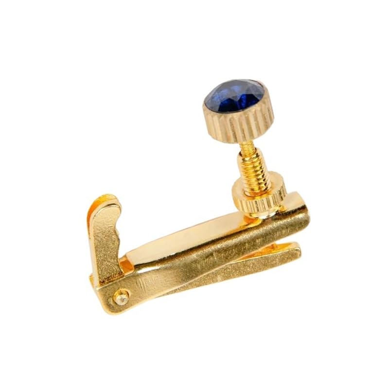 Accessori per violino Accordatore Professionale Per Violino Dimensioni 4/4 Acciaio Legato Placcato Oro/argento Con Gemma Rossa/blu 1 Pezzo(Gold-Blue)