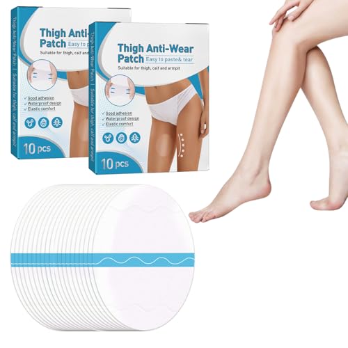 20 Piezas Adhesivo Interior Antirozaduras Para Muslo Anti Friccion Piernas Almohadillas Transparentes Para Axilas, Desechables, Transparentes e Invisibles, Prevención De Rozaduras