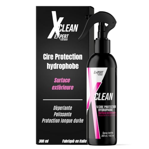 Cire voiture carrosserie - Cire de protection hydrophobe 300 ml – Effet déperlant & polissant - Protège carrosseries, vitres, jantes contre UV, saletés et pluie – Concentré et efficace