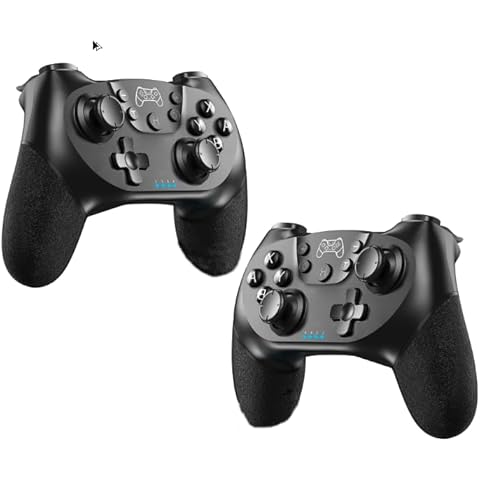 AceGamer 2 pack Wireless Controller for Nintendo Switch/Lite/OLED, Dual Vibration/Turbo/Ergonomic for Switch Pro Controller! (Black*2) Cover
