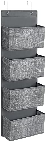 Organizzatore Da Appendere Per Porta - 4 Tasche Con Finestra Trasparente | Nero, 100x31 Cm - Foto 8