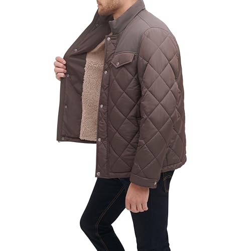 Image of Cole Haan Men's 28 inch Tonal Mix Media Diamond With Faux Sherpa Lining