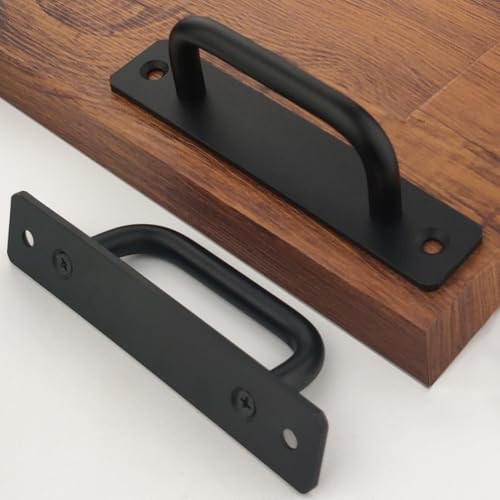Guoharda 30 Pack 4 1/4 Inch 108 mm Matte Black Cabinet Handles Aluminum Cabinet Pulls Drawer Pulls