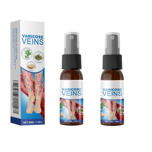 OUKPANE 2Pcs Varicose Veins Spray, Varicose Veins Cream, Legs Moisturizing Spray, Soothe Tired Legs.(60ml)