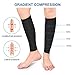 Compression Socks, 20-30mmHg Calf Compression Sleeves, Footless Compressed Socks for Varicose Veins, Shin Splints, Edema Recovery Maternity, Cycling Running Travel, Women & Men(M-Black)