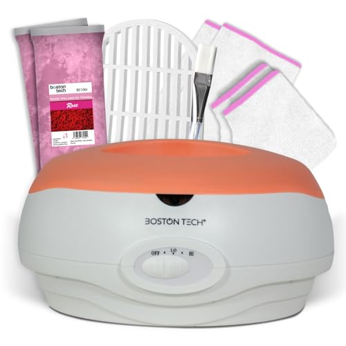 ParaffinLux Baño de Parafina para Manos de Boston Tech® | Alivio del Dolor Muscular y Artritis | Hidrata, Suaviza y Revitaliza tu Piel | Capacidad 3L + Accesorios Premium (Rosa, Con cera)