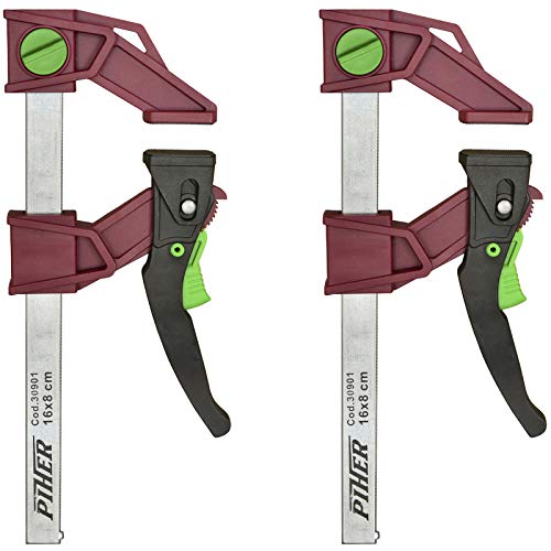 2 x Piher Light Zwinge 30 cm 120 kg Hebel Spann Klemme Schraubzwinge Hebel-Zwinge
