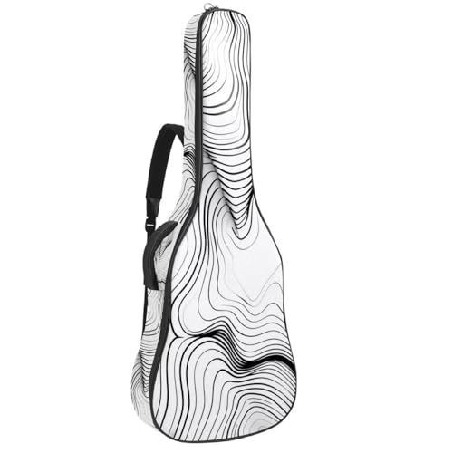 Sac pour guitare acoustique Abstract Art Lines avec 2 poches