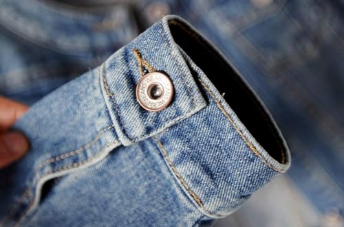Kedera Women's Denim Jacket Button Down Collarless Long Sleeve Washed Cute Jean Jackets4