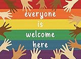 Vintage Tin Poster Everyone is Welcome Here Hand Metal Tin Sign 8x12 Inch Retro Art Home Bar...