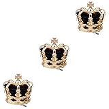 Amosfun 3 Pièces Bal Et Décoration Femmes Or Costume D Bébé Épingle À Faveurs Princesse Barrettes Royales Fête Diadème Coiffure Clips en Trois Dimensions Hommes Accessoires Roi