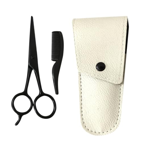 Juego de 3 tijeras para recortar barba de acero inoxidable 2