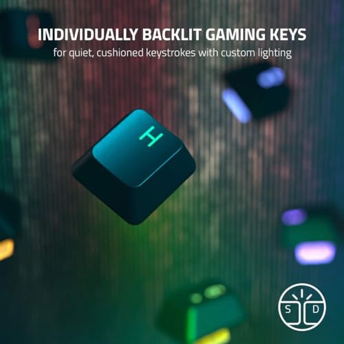 Razer Cynosa V2 - Teclado para Juegos de Membrana (Teclado con Teclas Suaves con Resorte, Teclas Multimedia, organización de Cables, Completamente programable, Chroma RGB) Diseño UK | Negro