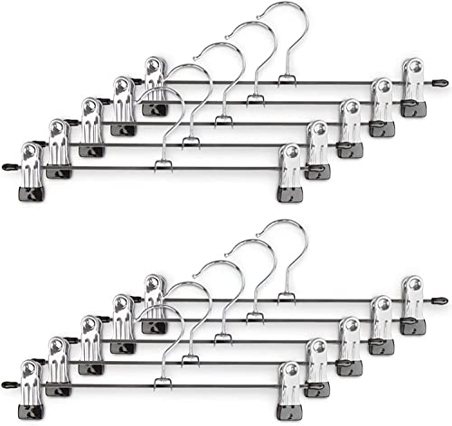Lot de 30 Cintres en Métal avec Pince,Antidérapante Pantalons Cintre pour Jupes,Vêtements (30pcs)