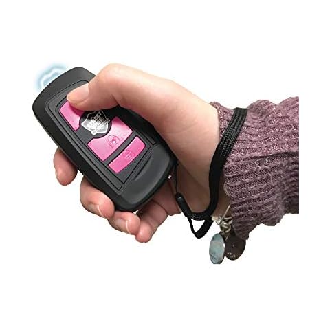 Streetwise Car Key FOB Stun Gun for Self Defense Keychain with Alarm, LED Flashlight, and Safety Switch - Razor 23,000,000* Pink Cover