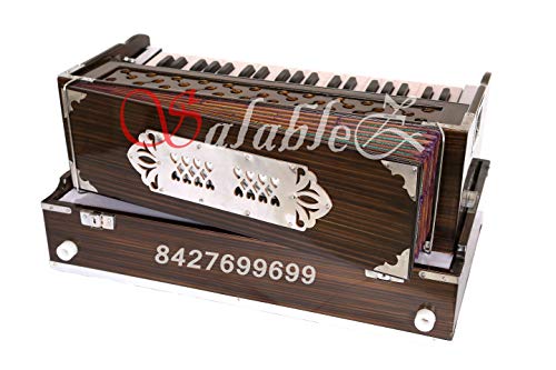 Image of 42 Keys, 7 Bellow Folding Harmonium | With Coupler | Portable Design | High Male Sound | Long Sustain | Indian Music Art Instrument, Classical Sound System | Hard Key Sound | Free Carry Bag