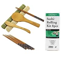 Algopix Similar Product 5 - Exzact EXSR08 Bamboo Sushi Rolling Kit