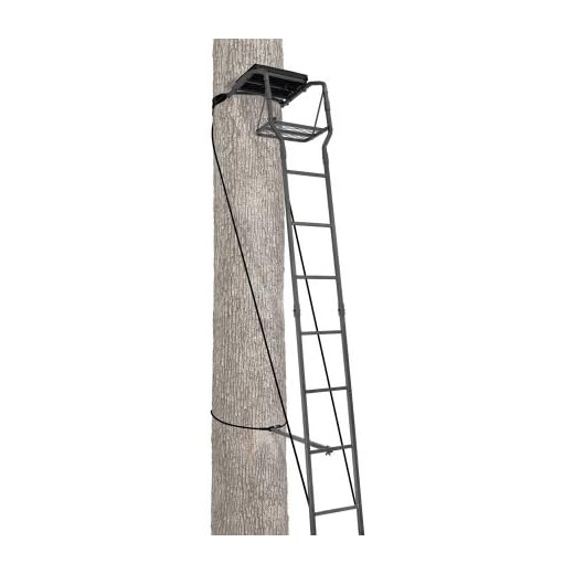 Ameristep 15' Ladder Stand Safety Harness Seat Cushion, Hunting Deer Turkey Hog, Sturdy, Bow, ready to put up, small game, big game