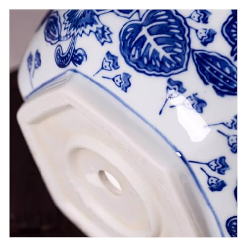 Vaso in ceramica con foro di drenaggio, per interni ed esterni, stile antico, per soggiorno e giardino