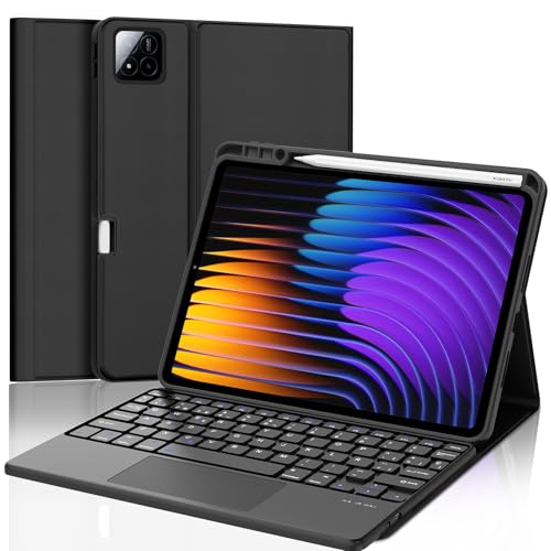 IVEOPPE Teclado Xiaomi Pad 7/7 Pro 11.2' con Touchpad, Xiaomi Pad 7/7 Pro Funda con Teclado, Funda...