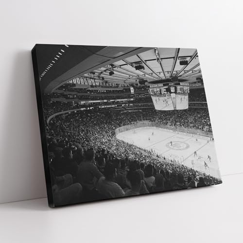 Monem Art Ice Hockey Canvas - Madison Square Garden Print - Sports & Athlete Art - Black and White Photography - NYC Art - Great Gym or Living Room Wall Decor - Available in 8x10