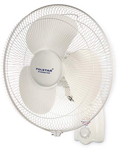Image of POLSTAR Lehar 400mm High Speed Wall Mount Fan|Oscillating | 100% Copper Motor| 3-Speed Control | Durable & Long-lasting | Strong and Reliable | 2 Year Manufacturer Warranty (White)