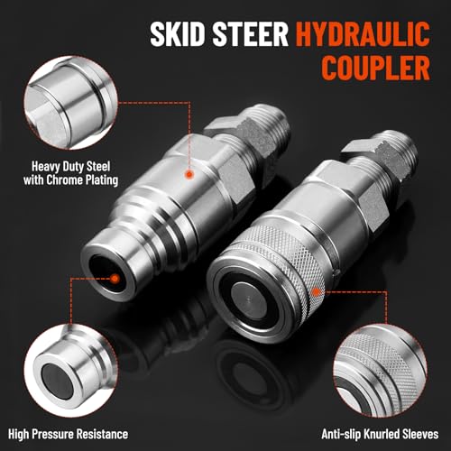 Image of 1 /2 inch Flat Face ISO 16028 Hydraulic Couplers, 5 /8 inch (#10) JIC Thread