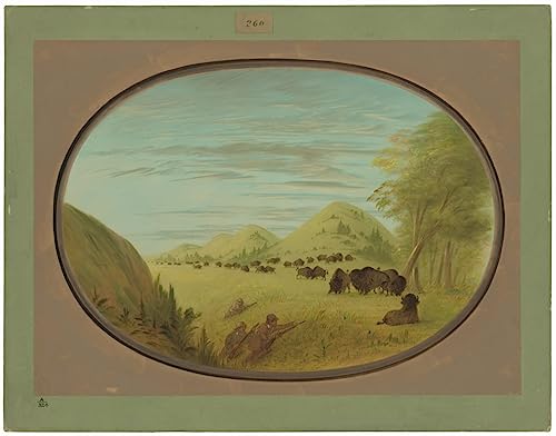 Poster George Catlin Catlin et deux compagnons toile sans cadre 50x70 cm