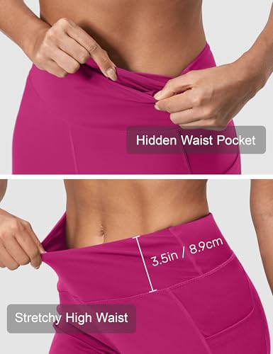 Image of ISEEGZ 15 inch / 18 inch / 21 inch / 25 inch Capri Pants for Women High Waist with Pockets Women's Capris Workout Yoga Pants Loose Straight Leg