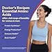 Doctor's Recipes Essential Amino Acids Supplement, All 9 Essential Amino Acids (EAA), BCAA 2:1:1, 240 Veggie Capsules