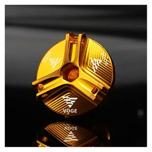 Motorrad-Öleinfülldeckel Für 200AC 300AC 300R 300RR 500R 500DS 650DS 600DS VOGE Zubehör Motorrad CNC Ölablassschraubenabdeckung(Gold)