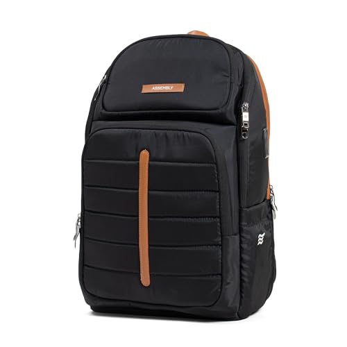 Image of Assembly Odyssey Weekender Laptop Backpack for Men Women 15.6 Inch Travel Office Bag Water Resistant Adjustable Straps