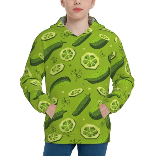 Pickles and Dill Kid Hoodies Boys Sweatshirts Girls Pullover with Pocket