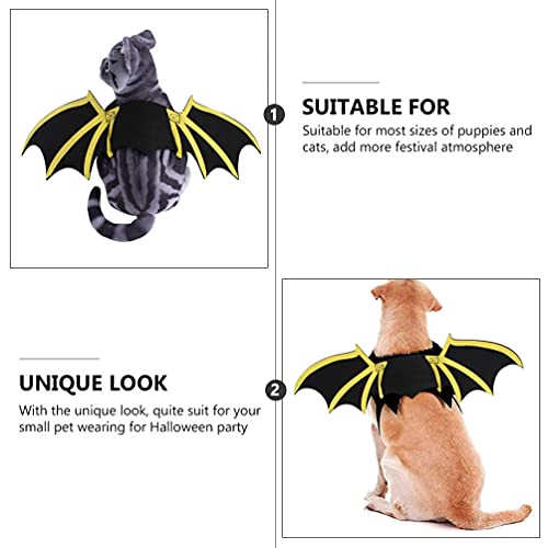 Disfraz alas de murciélago para mascotas Halloween miniatura 3