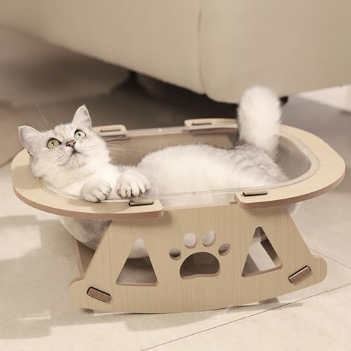 Lit pour chat transparent stable et spacieux avec hamac suspendu - 2